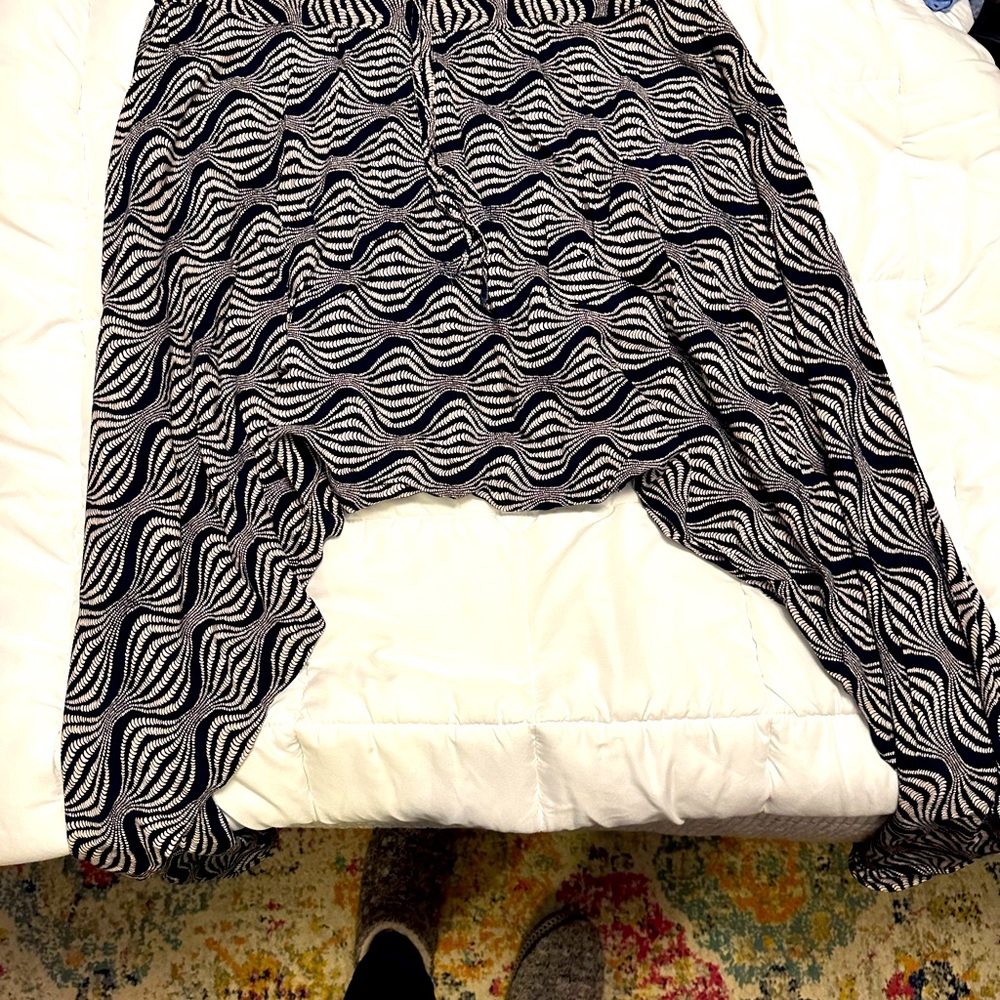 Budda Pants Blue Pattern Harem Pants - image 1